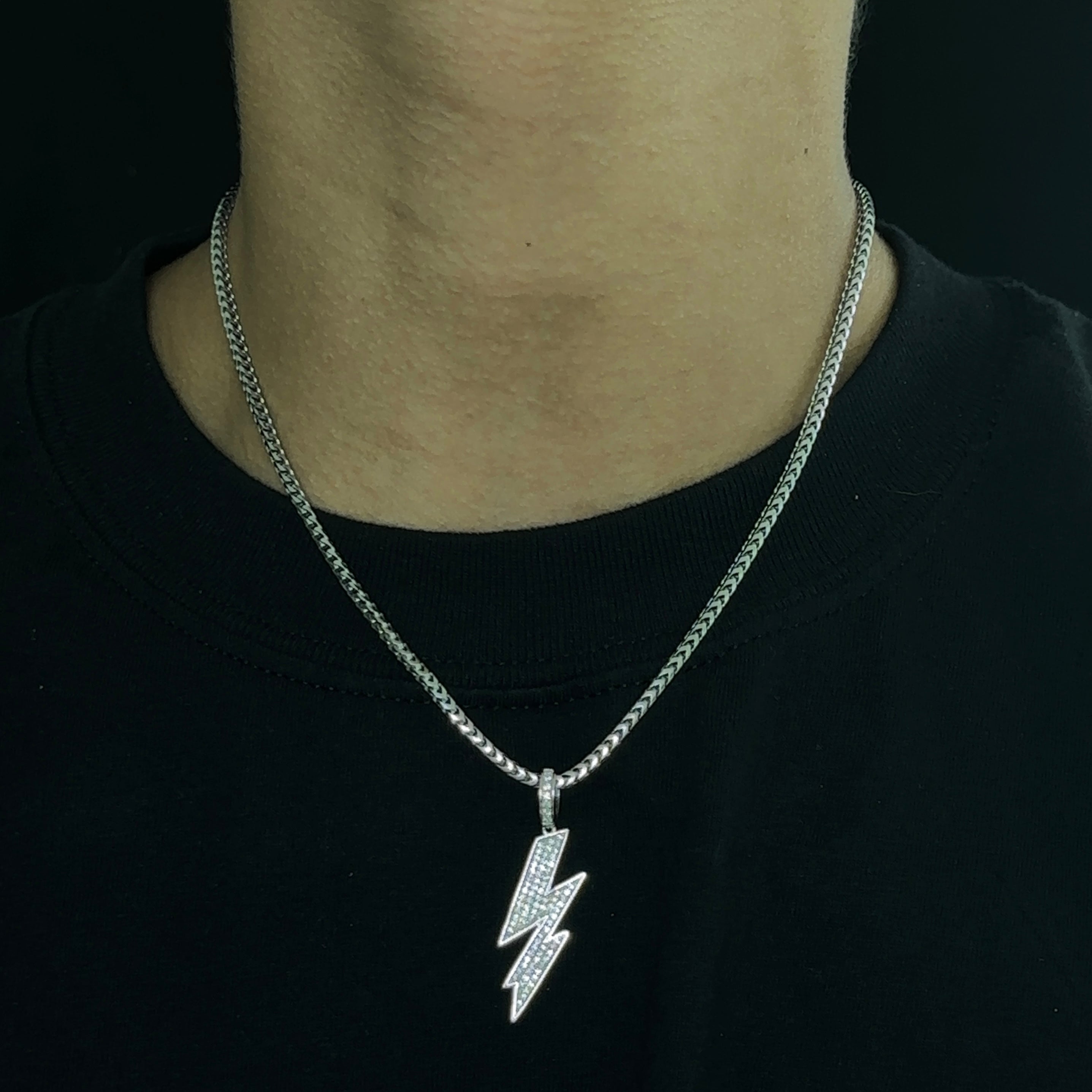 Iced Bolt Pendant