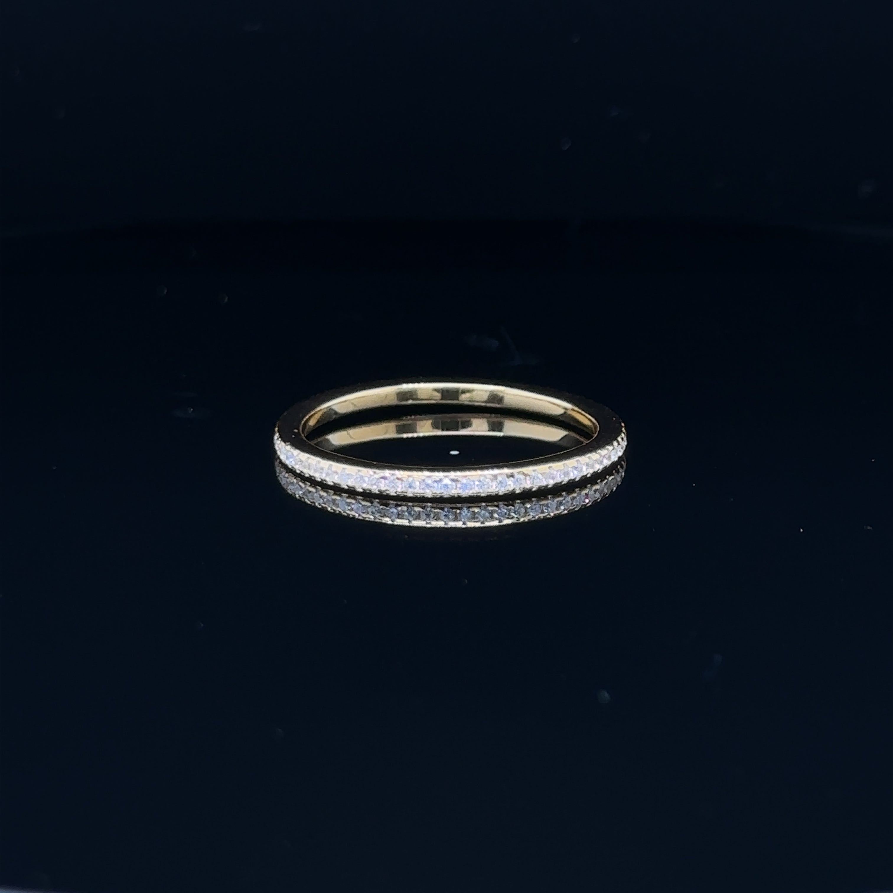 Thin Pavé Stack Band